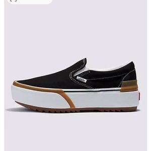 Vans slip on stacked shoe
